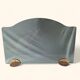 Fire screen / tempered and tinted glass fireplace screen in bronze/copper. 1970s