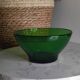 Vintage green glass bowl