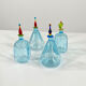 Set of 4 Italian vials made of Murano glass 1970s