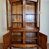 Vintage Rustic Bookcase In Solid Wood 20th Century