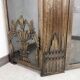 Corner fireplace screen in brass attributed to Dagobert Peche
