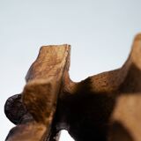 Brutalist ceramic Seahorse wall ight, 1970s