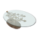 Table basse sculpturale en bronze et en verre
