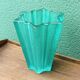 Molded pressed glass vase, 12-pointed star