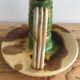 Glazed ceramic candle holder signed plato 50s