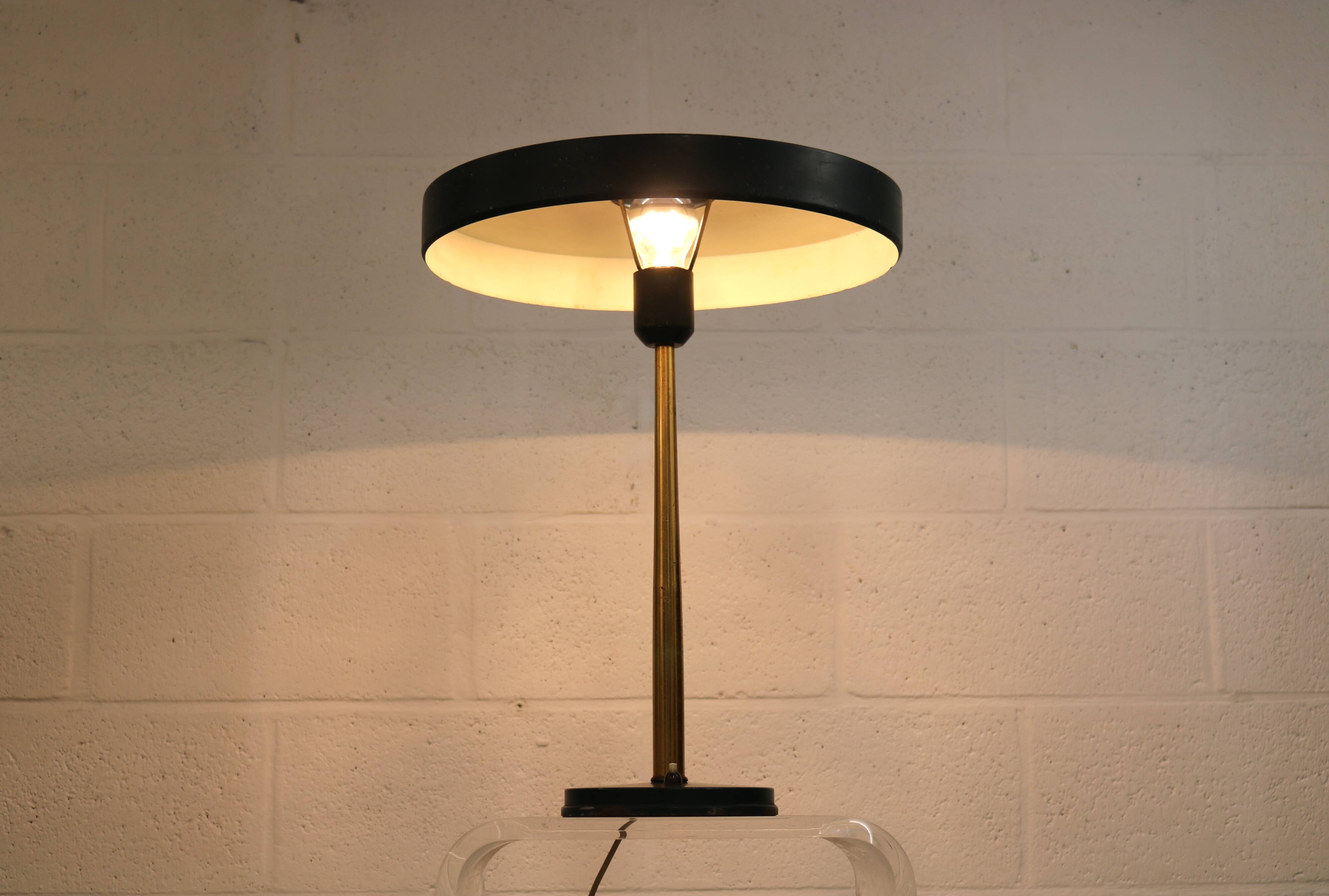 Midcentury Louis Kalff desk lamp *** Model Timor 69 dark green *** Philips