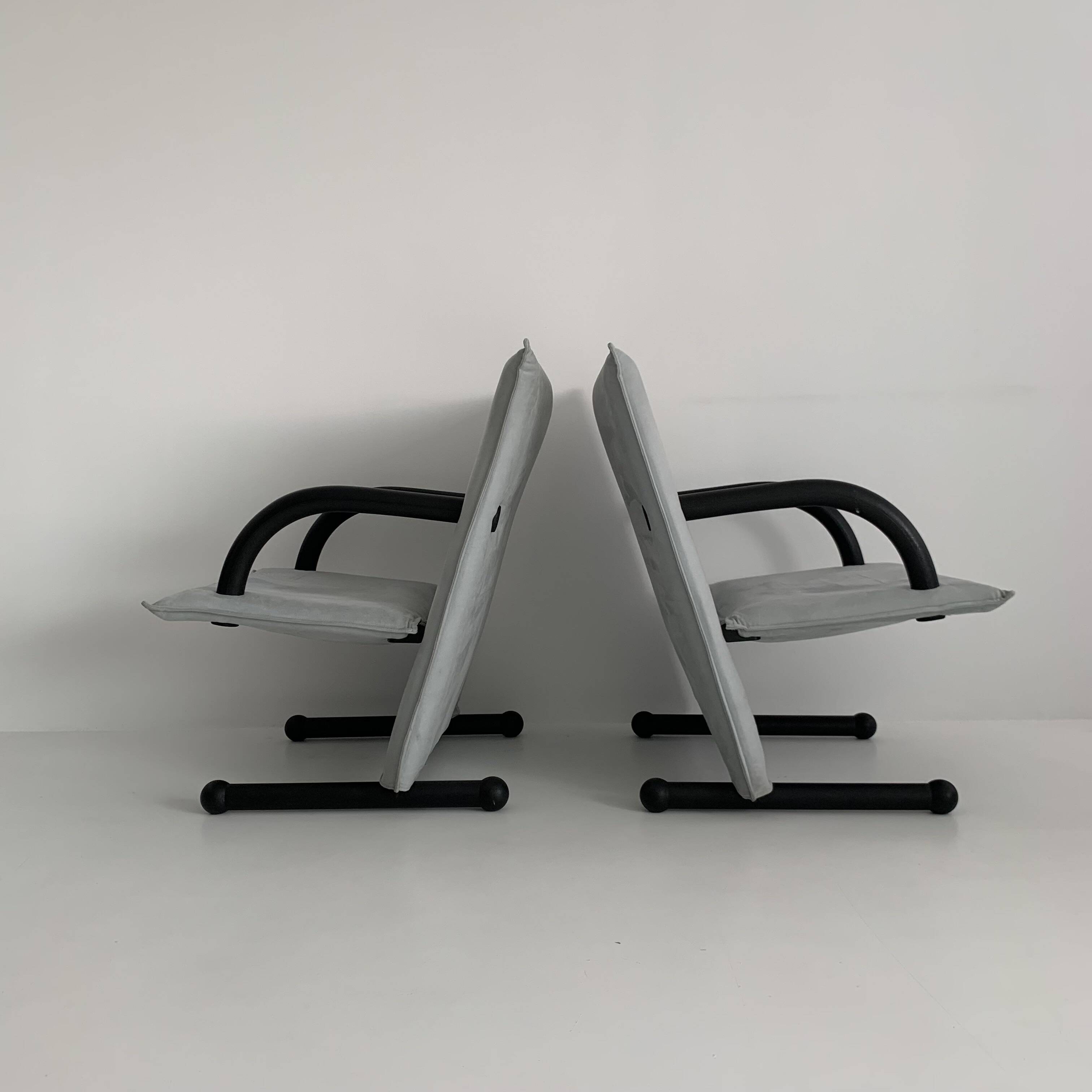 Set of 2 lounge chairs Burkhard Vogtherr for Arflex T-line, 1980’s