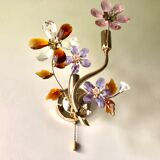 Large wall lamp flowers glass Murano 1970