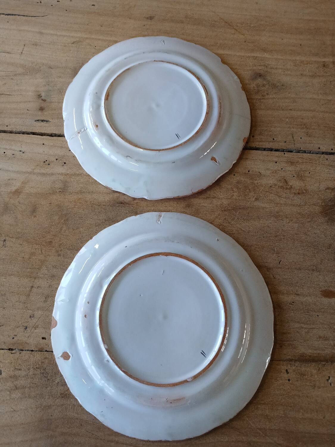 2 very old Lunéville dessert plates