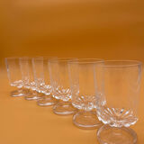 Engraved crystal stemmed glasses