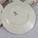 6 Gien earthenware dinner plates, Lorraine pattern
