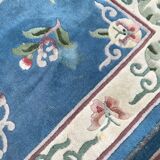 Paire de tapis anciens chinois laine fait main 70x147 cm
