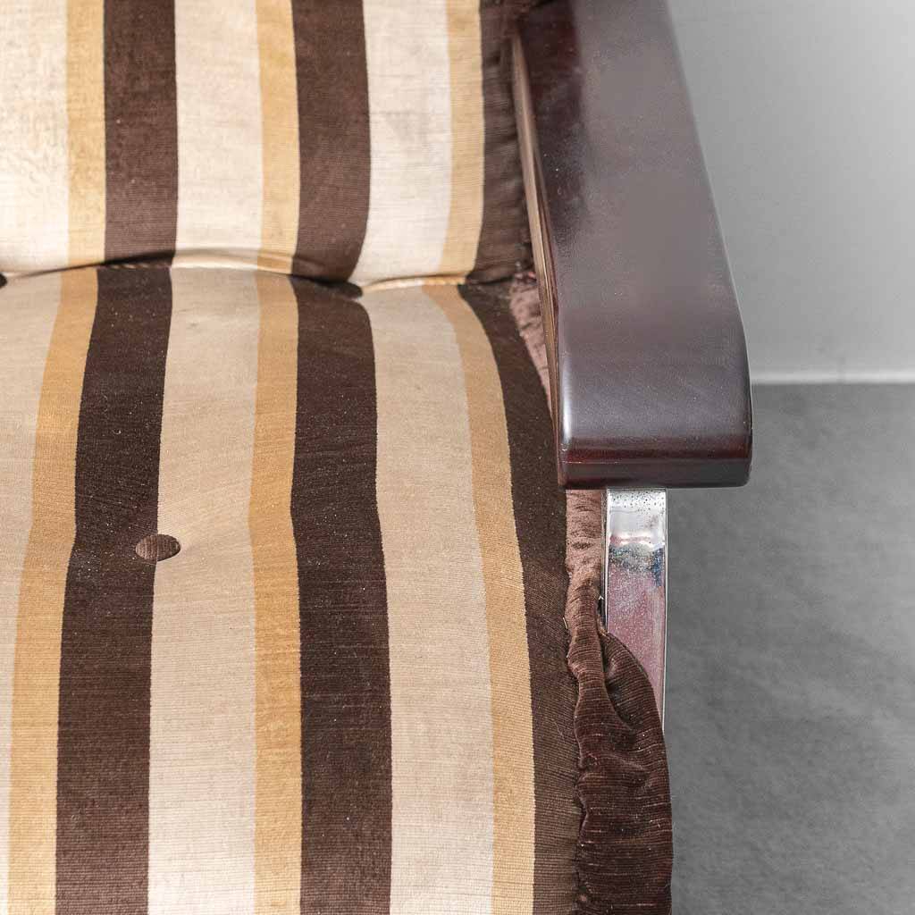 Canapé modulaire vintage Malga avec 3 modules en tissu rayé – années 1970