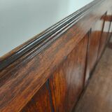 Oak museum display cabinet (1940s–50s) – horizontal curved model