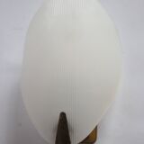 1950S leaf shaped brass and acrylic wall sconces