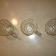 Set of 3 small glass beer mugs/glasses