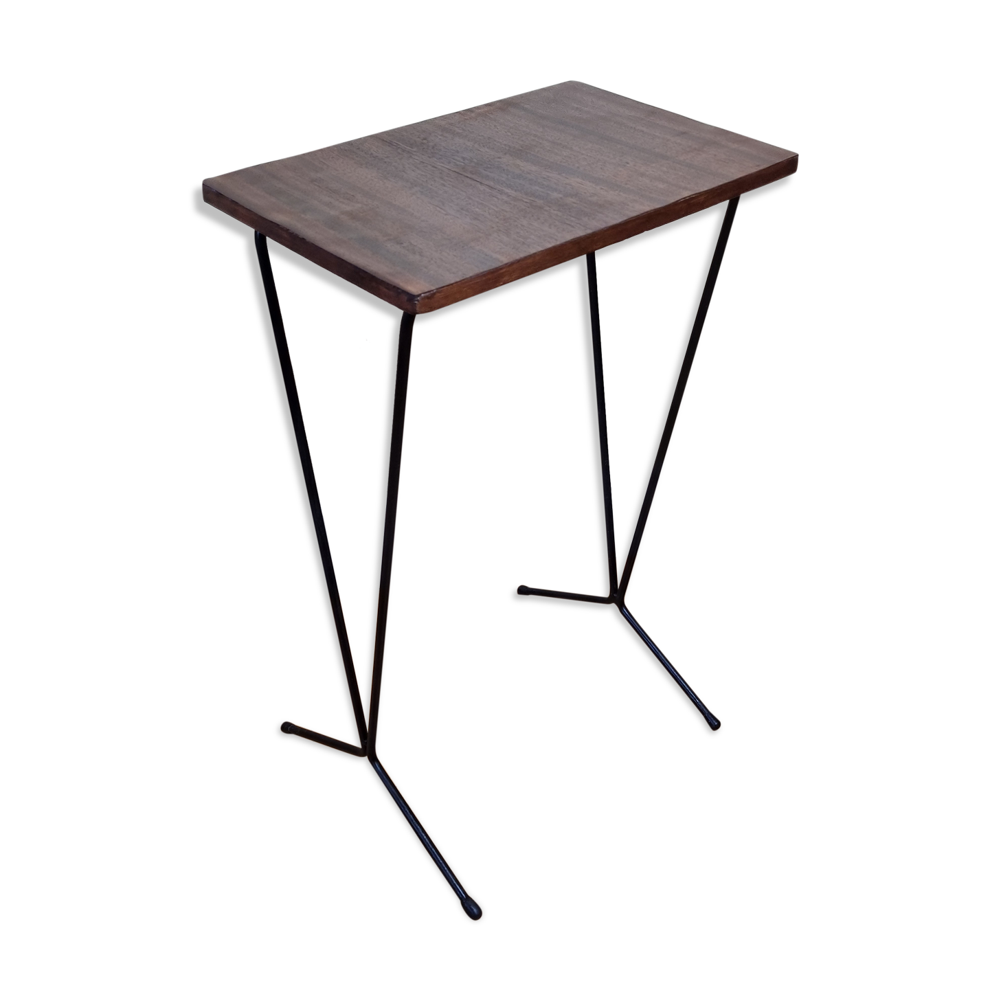 Vintage harness in metal and veneer wood