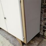 Buffet mado 50s white and brushed oak