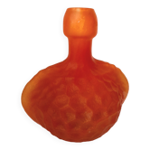 Art Nouveau Orange Glass Paste Coloquinte Vase