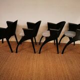 Set of 4 Pascal Mourgue armchairs, Galateo model, Scarabat edition, 1980