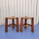 Tripod stools, straw, vintage, folk art