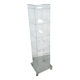Armoire de rangement en plexiglas sur roulettes