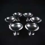 6 stainless steel ice cream bowls on foot stainless steel dessert service
