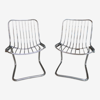 Paire de 2 chaises années 70