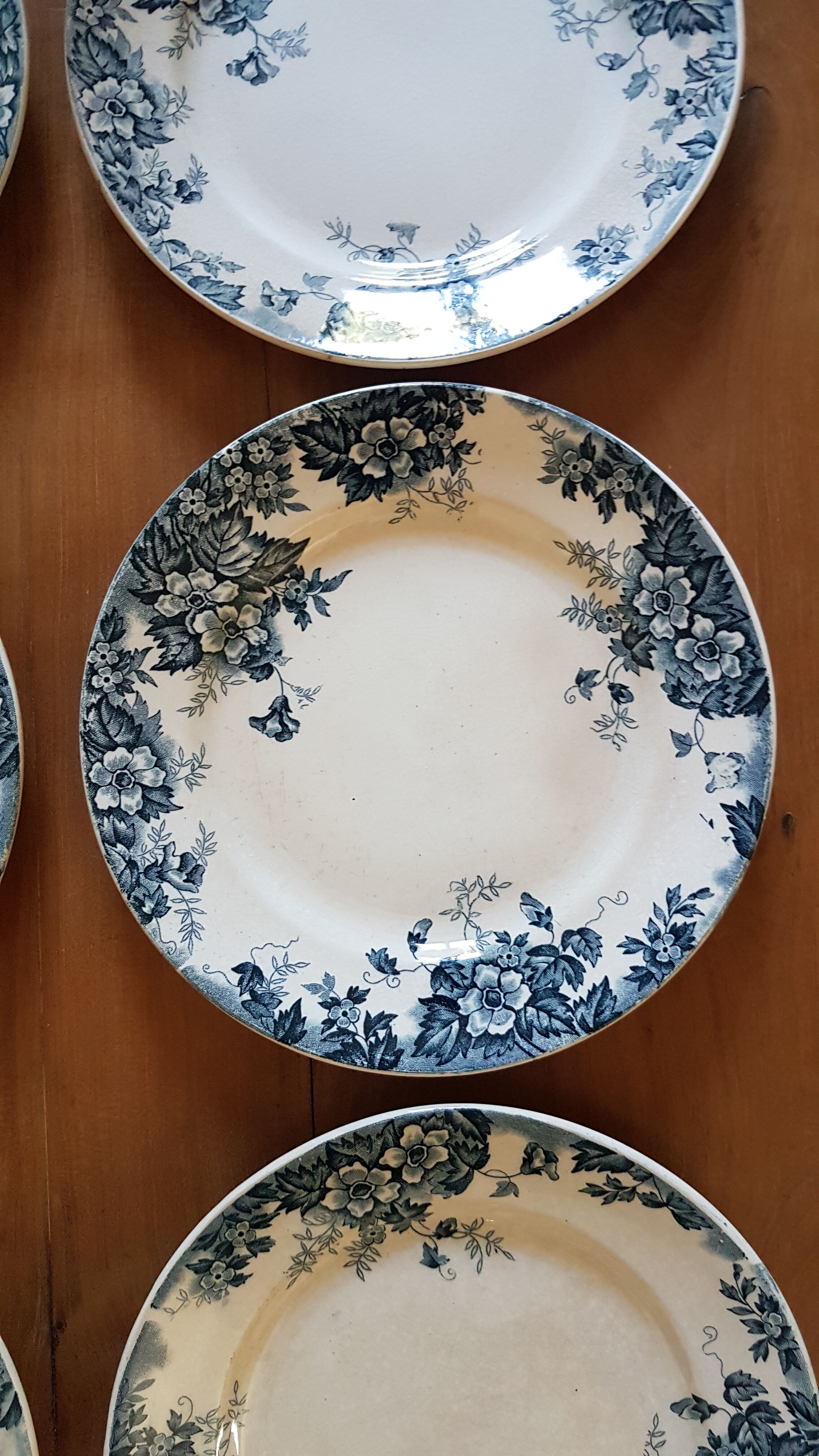 Set of 8 flat plates Saint Amand and Hamage