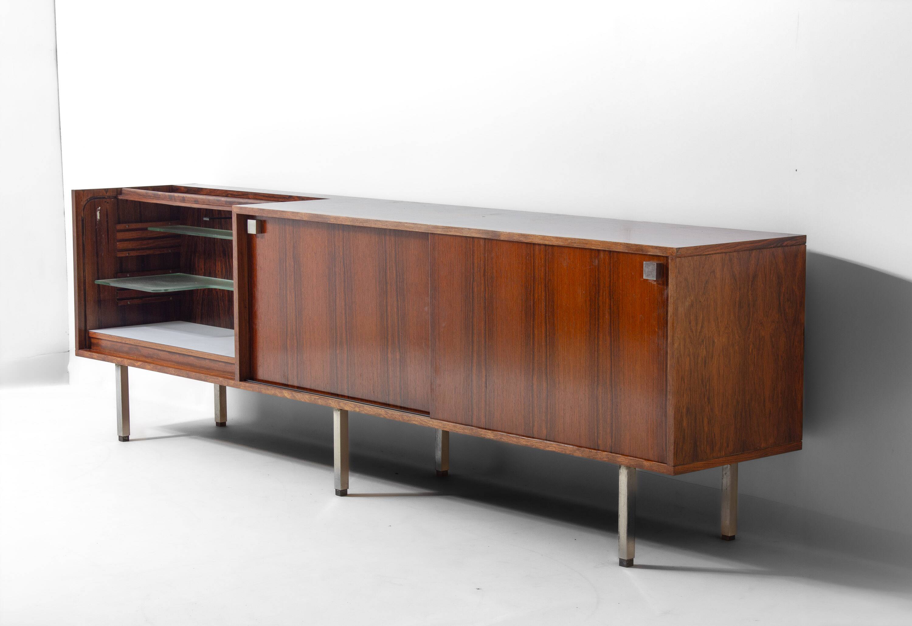 Rare mid-century sideboard bar unit in teak by Belform, 1960