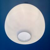 Scandinavian opaline and wood pendant - 1950s