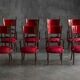 High-back dining chairs by Aldo Tura, Italy, 1962