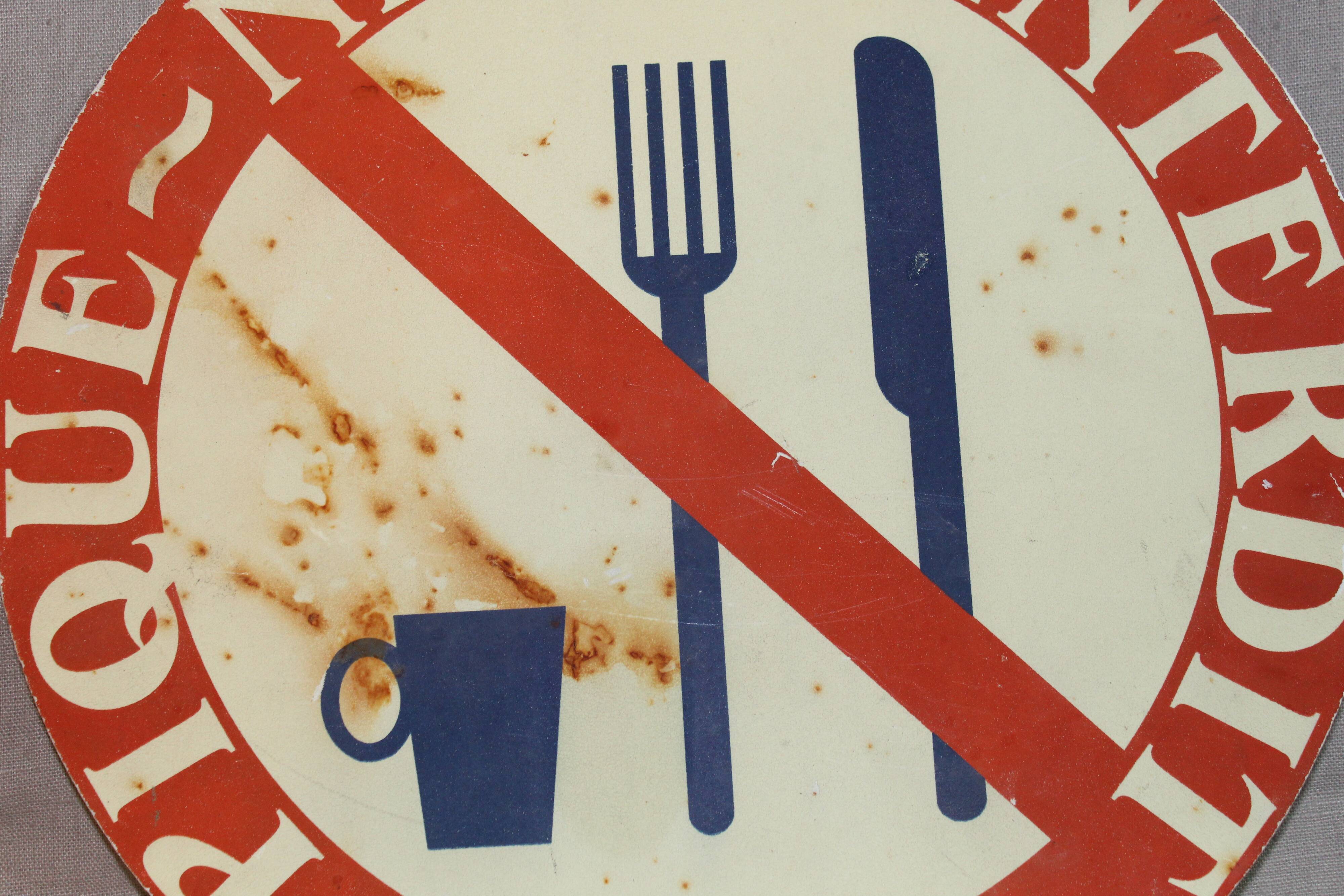 Vintage forbidden picnic plate