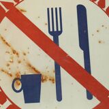 Vintage forbidden picnic plate