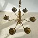 Small golden Dutch chandelier with 6 arms of light