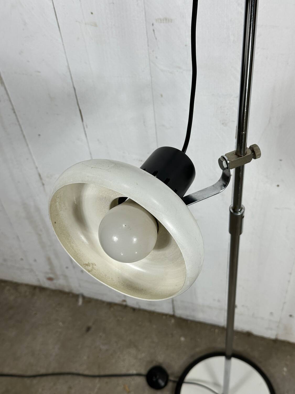 Aluminum floor lamp from the 60s