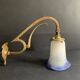 Art Nouveau wall light in gilded brass and glass paste tulip