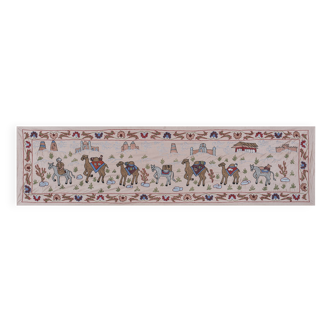 Tapis noué à la main, tapis turc vintage 52x190 cm