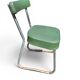 Vintage green faux leather chair with metal frame, 1960s.