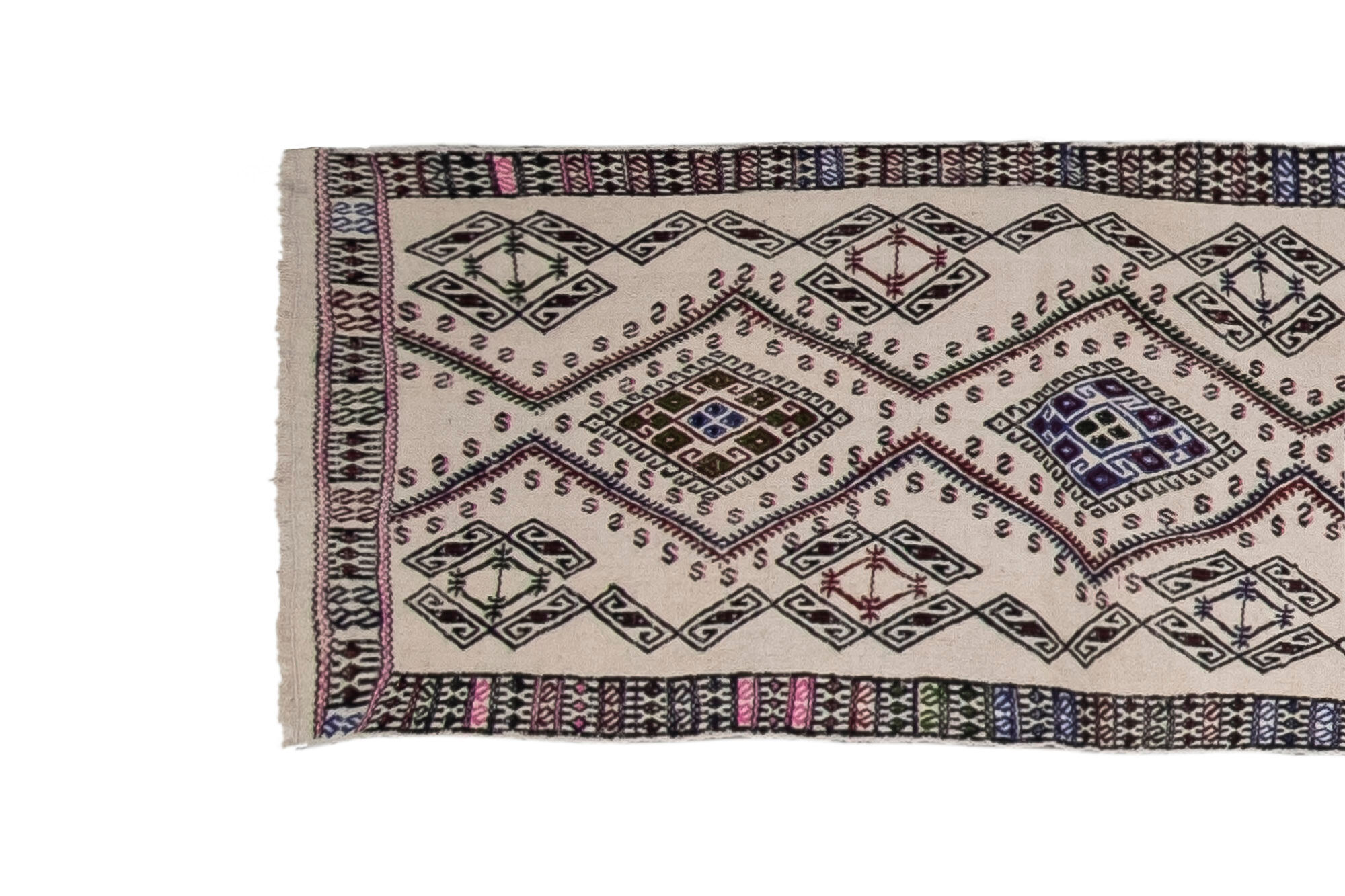 Vintage Turkish Jajim Kilim Runner Rug, 1970s 55 x 480 cm