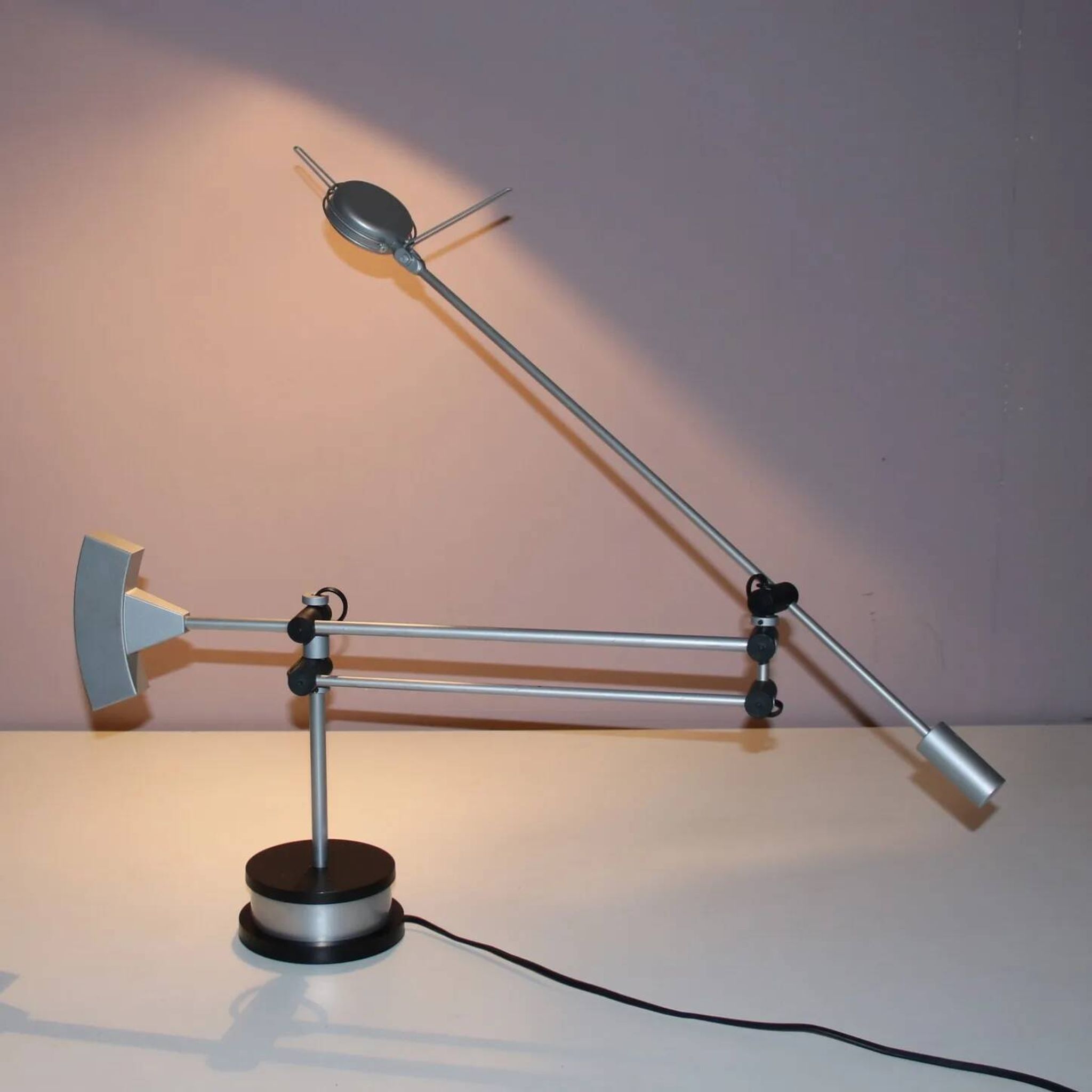 1980s adjustable desk lamp by Edwin Klein for Indoor, Netherlands