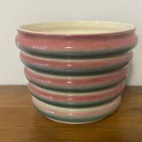 Old Sarreguemines ceramic flowerpot France 5785 vintage