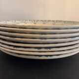 8 old blue blue longwy flat plates 1900 priming model