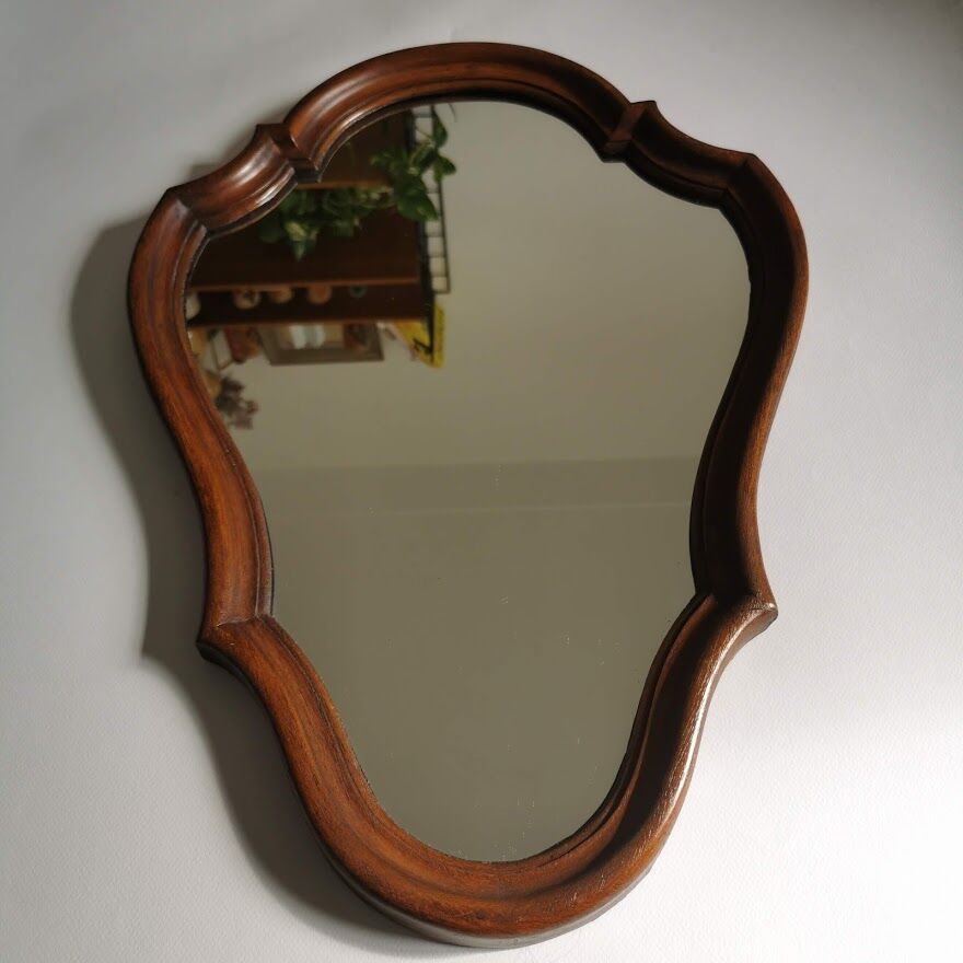 Baroque style wood mirror