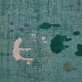 One Kind Unique Vintage Wool Carpet