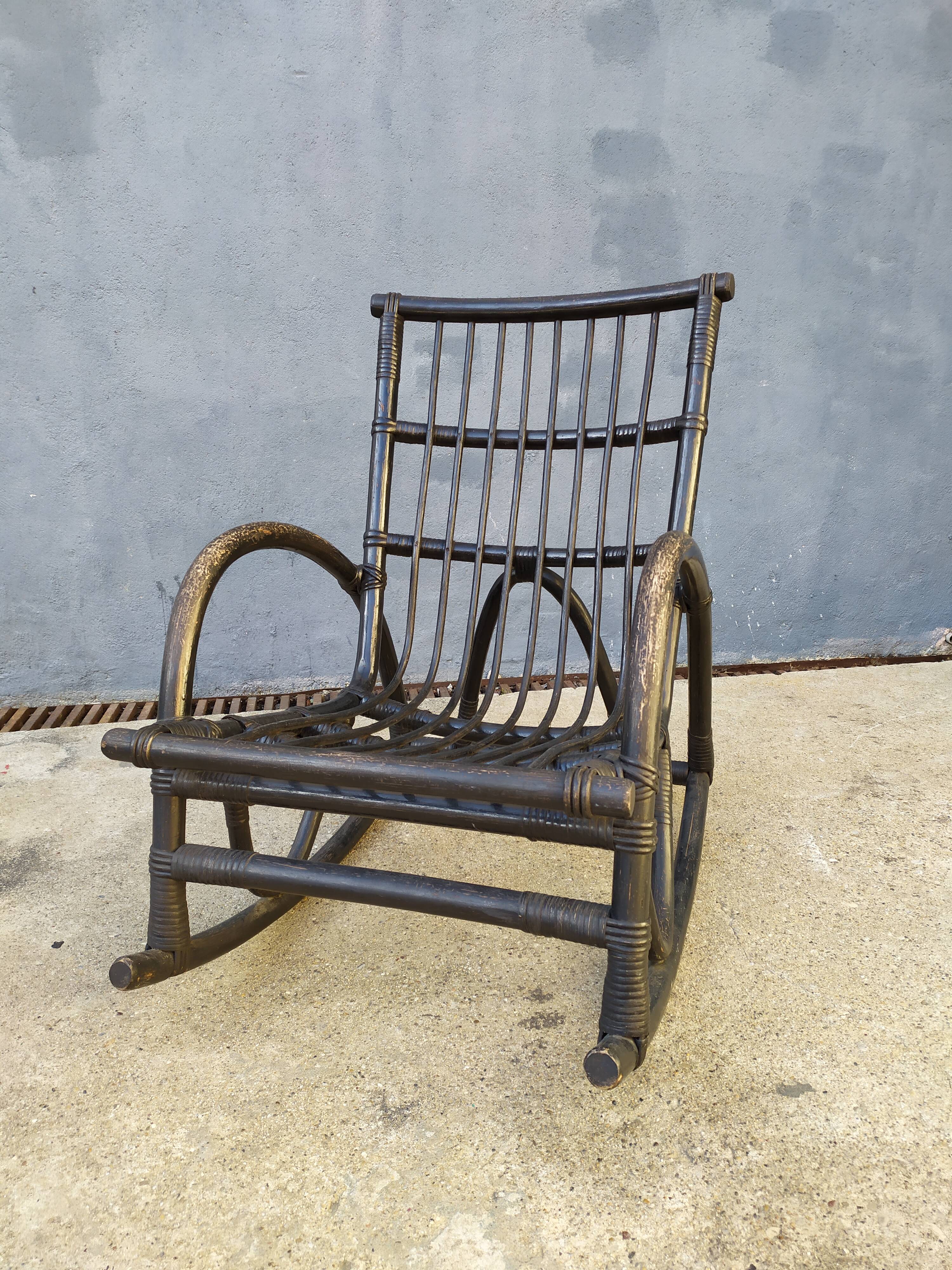 Rocking-chair black black vintage
