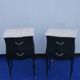 Pair of black L XV style bedside tables