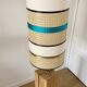 Solid oak floor lamp with contemporary shade