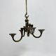 Brutalist bronze hanging chandelier by Michael Harjes, 1970s