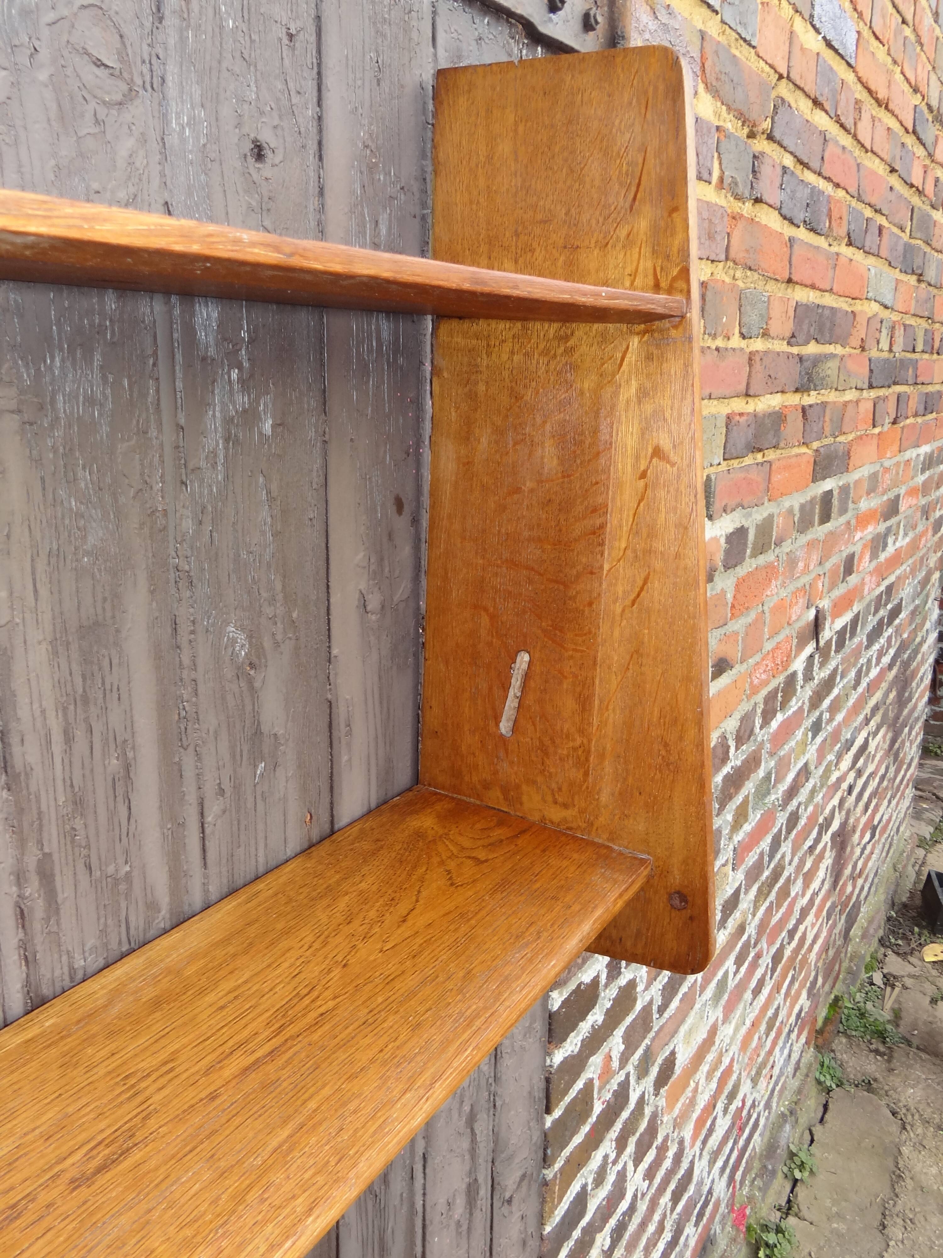 Étagère murale 1950 en bois naturel clair